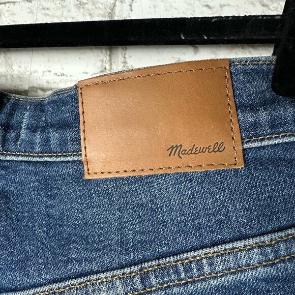 Madewell Jeans The Momjean Mom Style High Waist Straight Leg Distressed Blue 26 - Picture 8 of 13